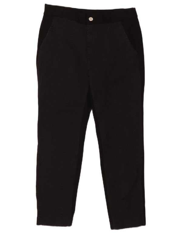 Pantaloni tăiați pentru femei Zara Medium L28 L25 Black Animal Print