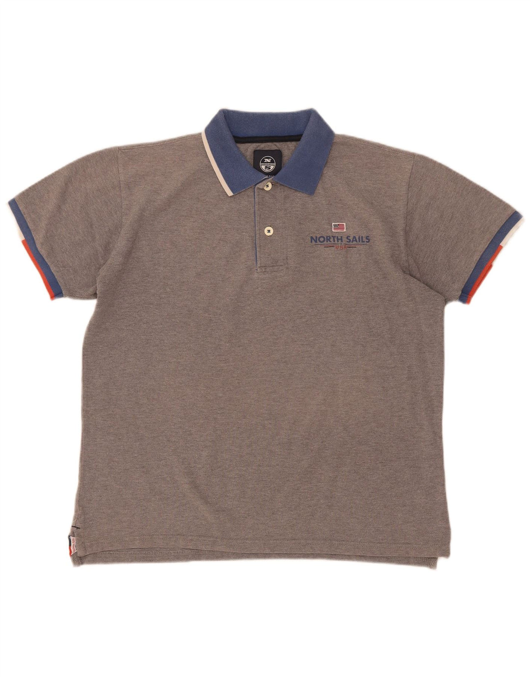 Tricou polo pentru bărbați North Sails, mare, gri, bumbac color bloc