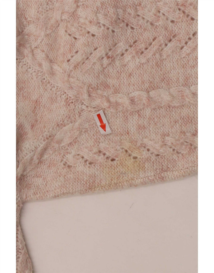 Pulover pentru femei Marks & Spencer cu decolteu triplu UK 14 Poliester roz mediu