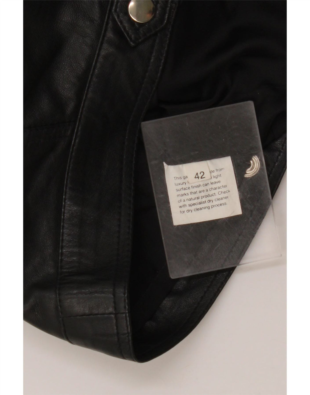 Mini fustă de piele VINTAGE pentru femei cu talie înaltă IT 42 Medium W26 Negru