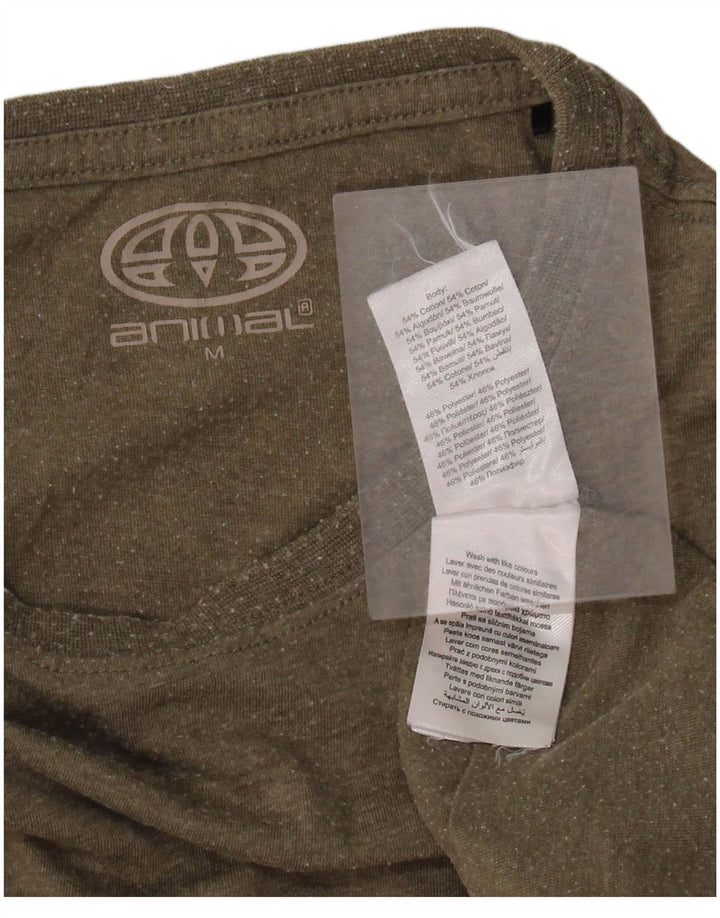 Tricou grafic pentru bărbați Animal Top Mediu Kaki Bumbac