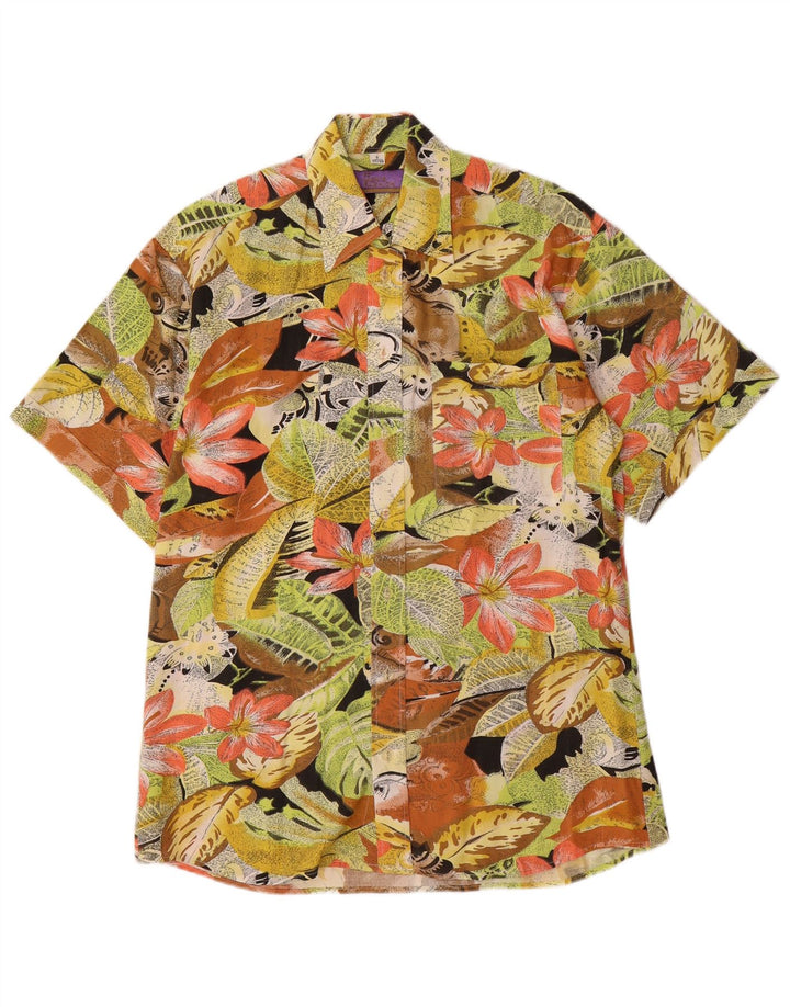 Cămașă cu mânecă scurtă pentru bărbați VINTAGE, mică, multicoloră, florală