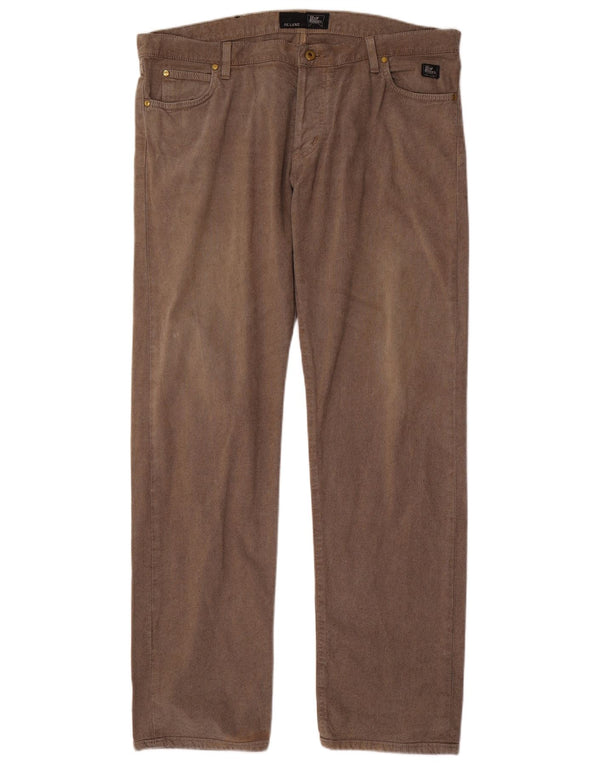 ROY ROGERS Pantaloni drepti casual pentru bărbați W40 L33 bumbac maro