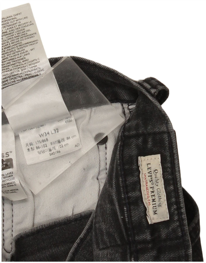 Blugi slim pentru bărbați Levi's W34 L32 bumbac gri