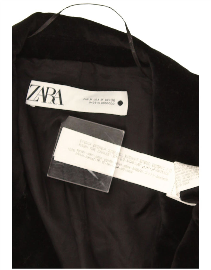 Blazer pentru bărbați din catifea cu 2 nasturi Zara UK 38 Bumbac mediu negru