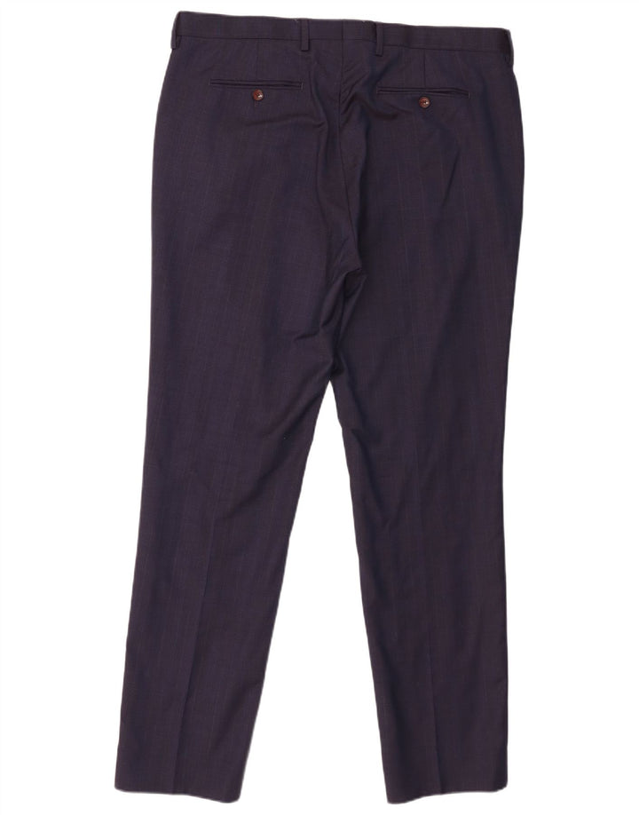 Ted Baker Pantaloni slim pentru bărbați L36 L31 Lână bleumarin