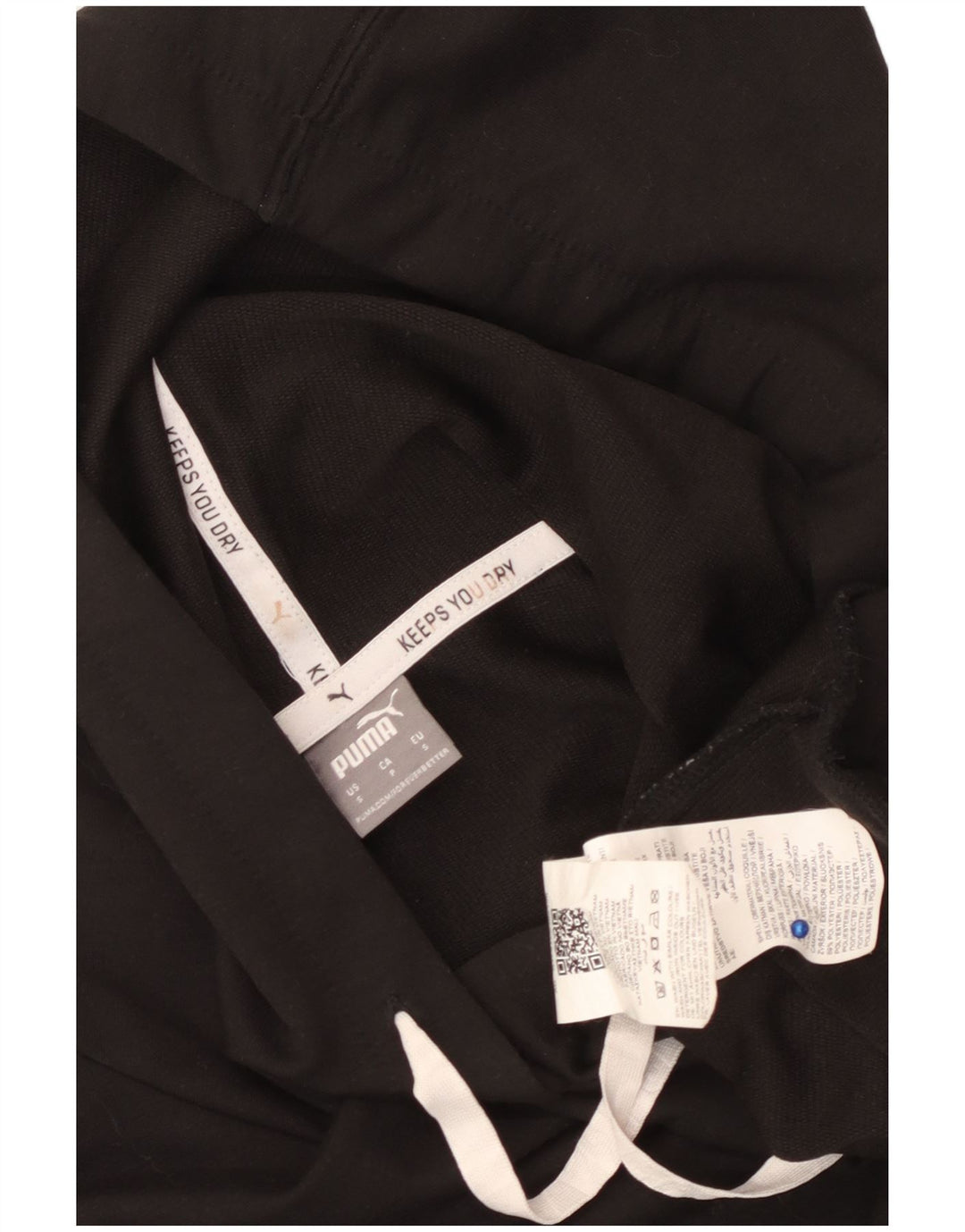 Pulover PUMA Crop Oversized Hoodie pentru femei UK 10 Poliester negru mic