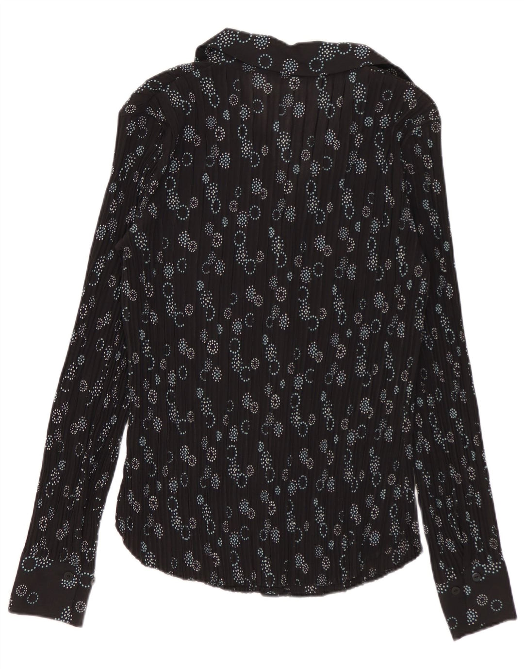 Bluză cămașă pentru femei Marks & Spencer UK 8, poliester geometric negru mic
