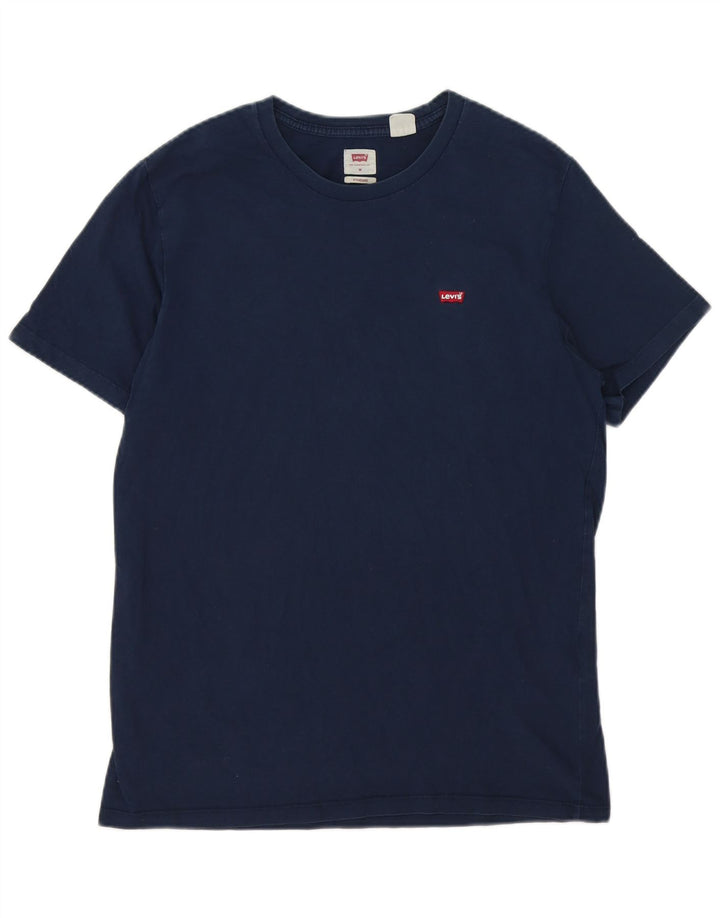 Tricou standard pentru bărbați LEVI'S Top mediu din bumbac bleumarin