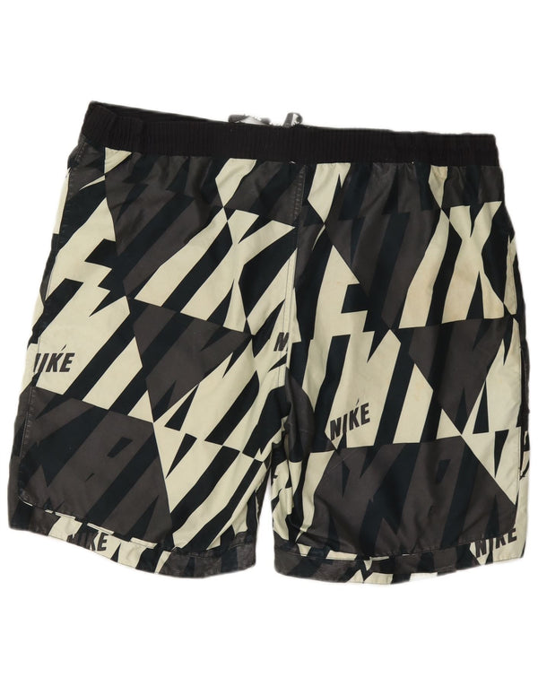 Pantaloni scurți de înot grafic Nike pentru bărbați, mari, negru, poliester