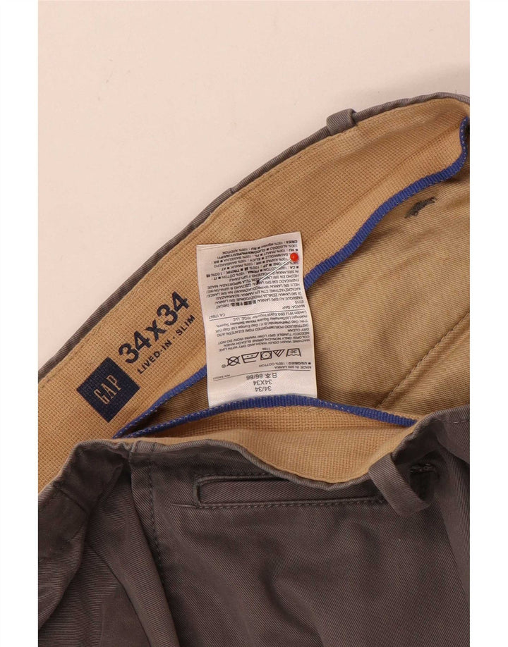 Pantaloni chino subțiri pentru bărbați Gap L34 L34 gri