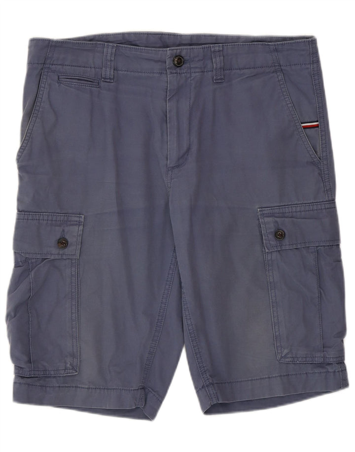 Pantaloni scurți cargo Tommy Hilfiger pentru bărbați W32, bumbac albastru mediu