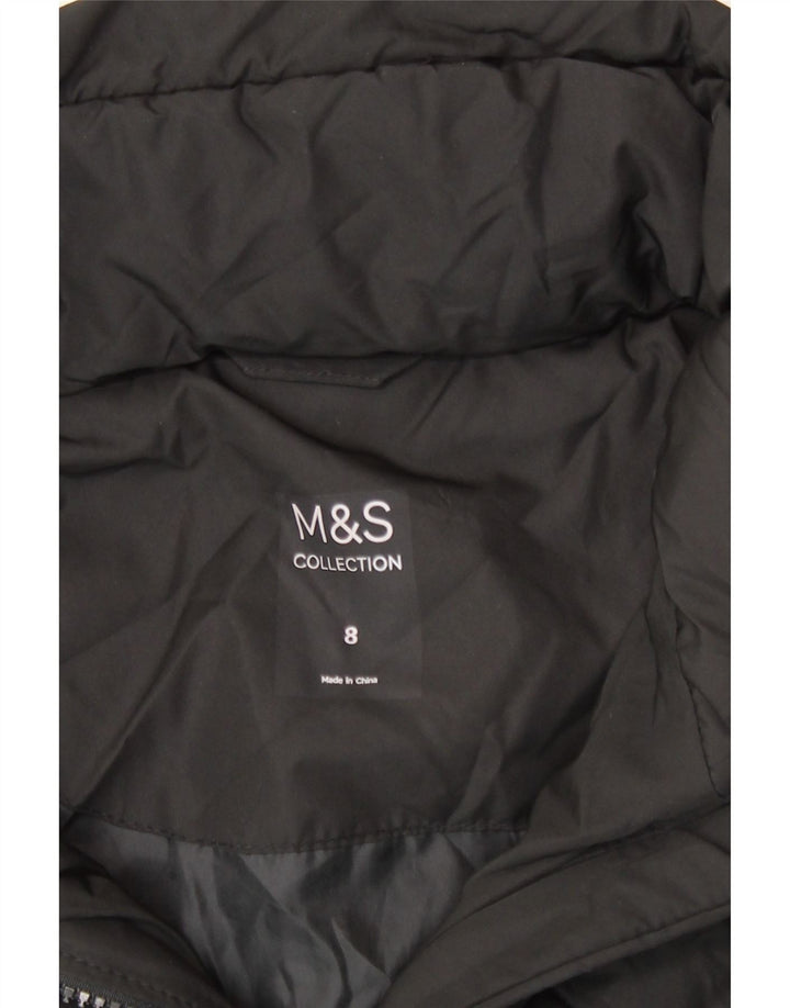 Jachetă căptușită cu glugă pentru femei Marks & Spencer UK 8 Poliester negru mic