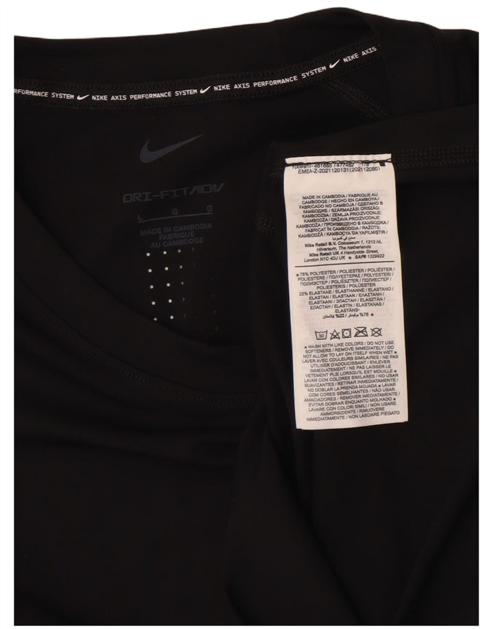 Tricou Nike Dri Fit pentru bărbați Top mare din poliester negru