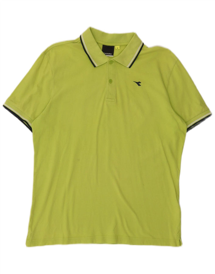 DIADORA Tricou Polo Barbati Mare Bumbac Verde