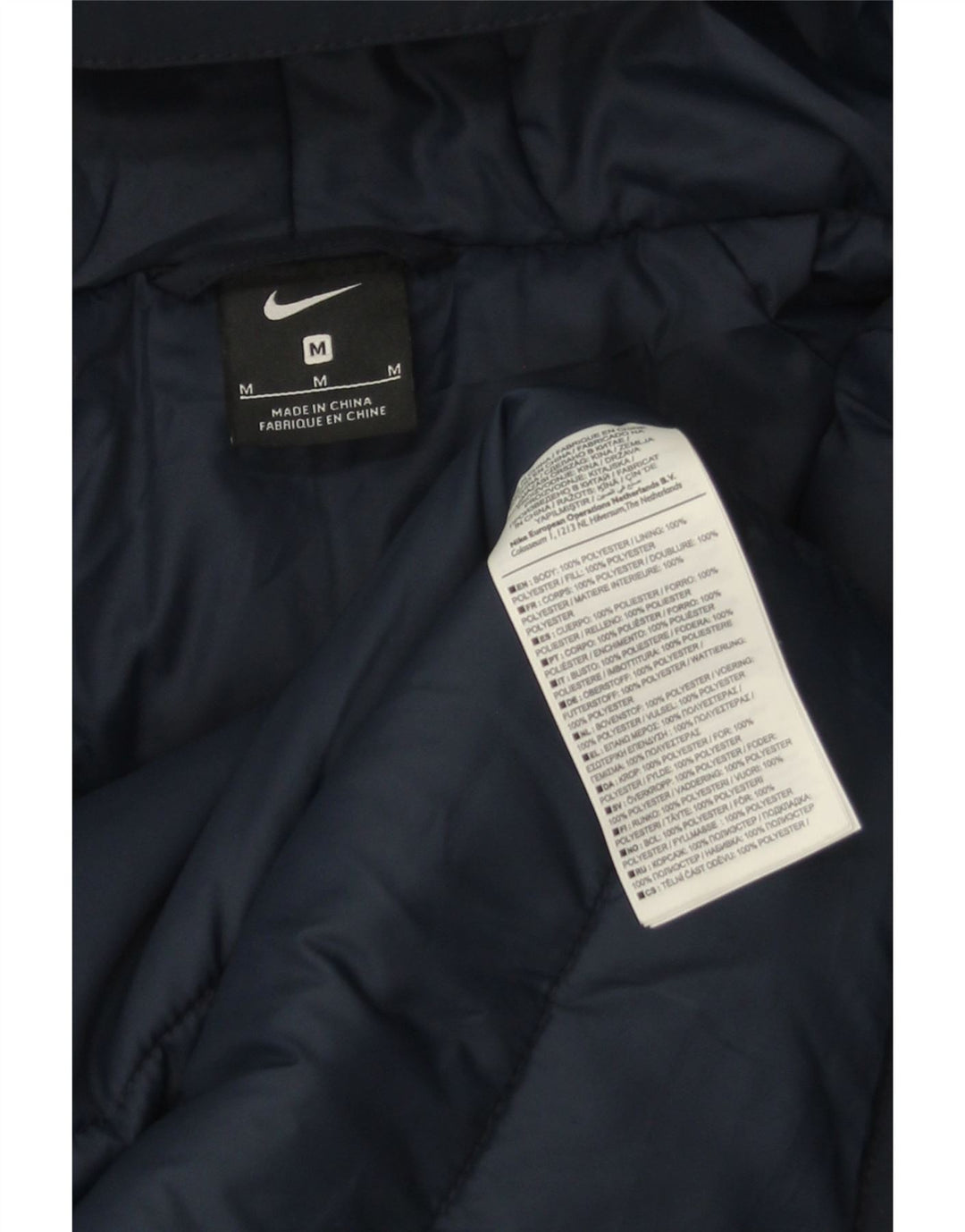 Jachetă parka cu glugă pentru bărbați Nike UK 38 Poliester mediu albastru bleumarin