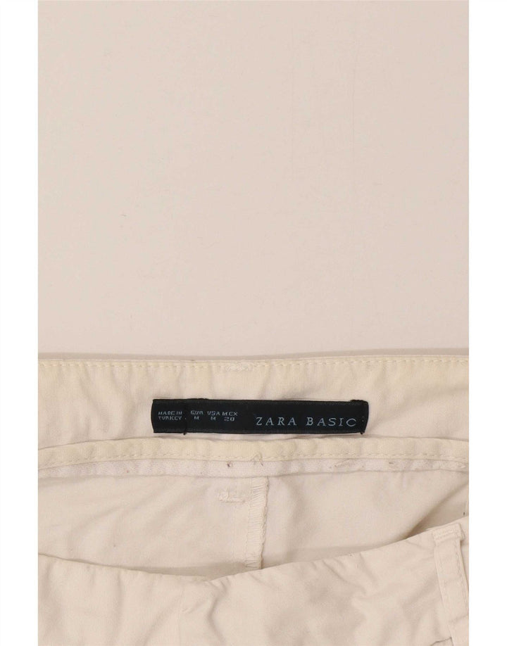 Pantaloni chino slim pentru femei Zara Mediu L32 L30 Bumbac alb