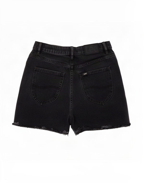 Pantaloni scurți din denim cu talie mare Lee Mom pentru femei US 9 Medium W26 Negru