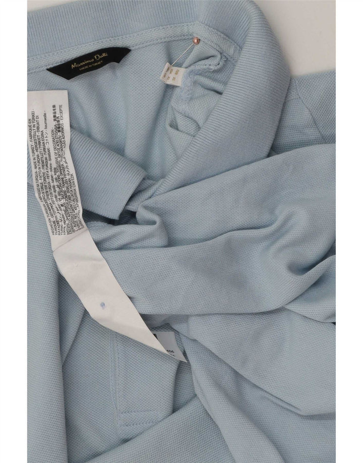 Cămașă polo Massimo Dutti pentru bărbați XL Bumbac albastru