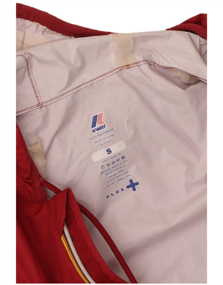 Jachetă de ploaie cu glugă pentru bărbați K-Way UK 10 Poliamidă roșie mică