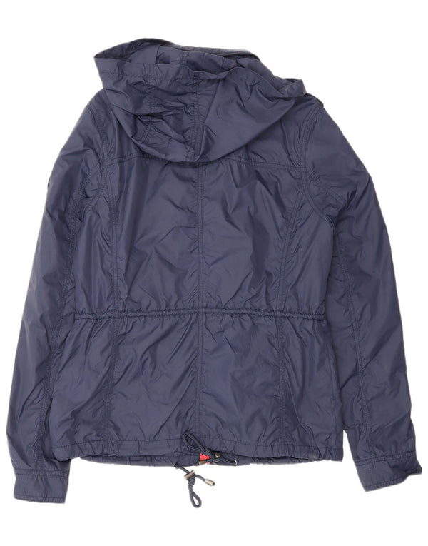 Jachetă de ploaie militară cu glugă Tommy Hilfiger pentru femei UK 14 Medium Bleumarin