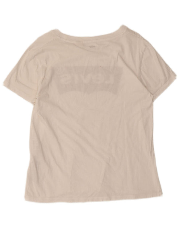 Tricou grafic Levi's pentru femei Top UK 12 Medium White Bumbac