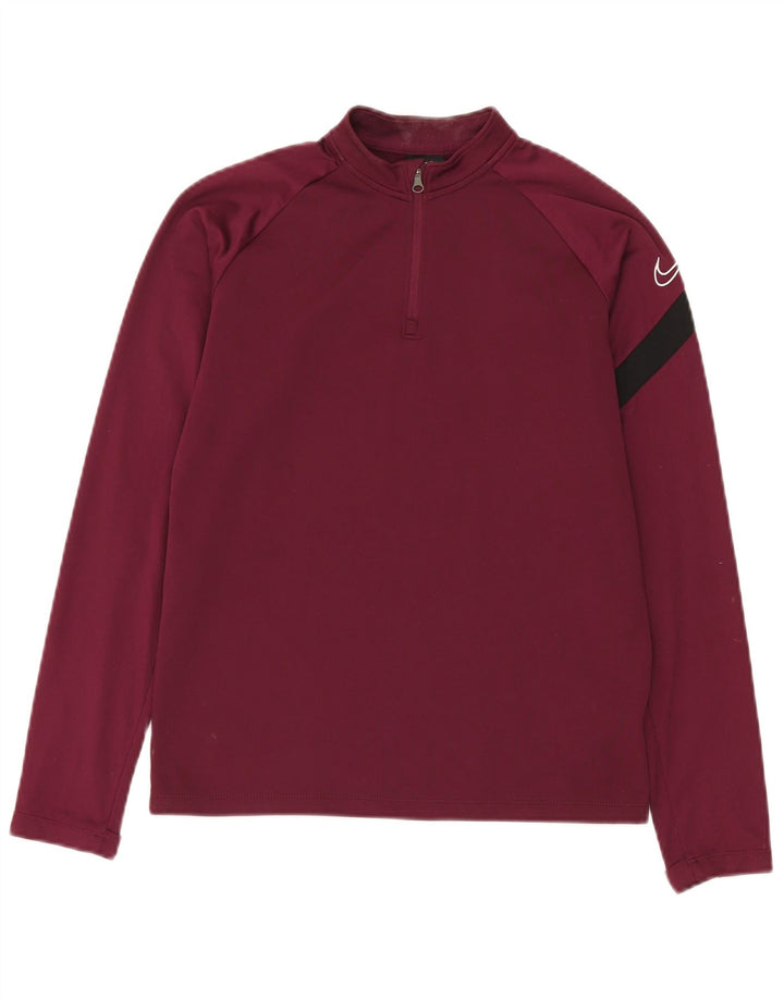 Top de trening Nike Dri Fit Graphic Pulover pentru băieți 12-13 ani mare Bordeaux