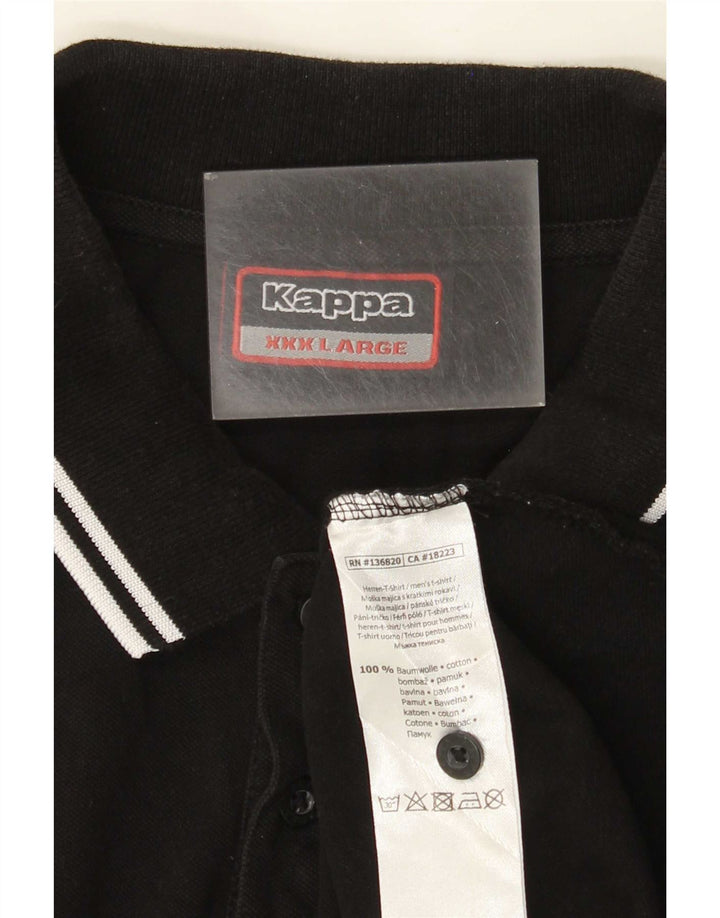 Cămașă polo pentru bărbați Kappa 3XL bumbac negru