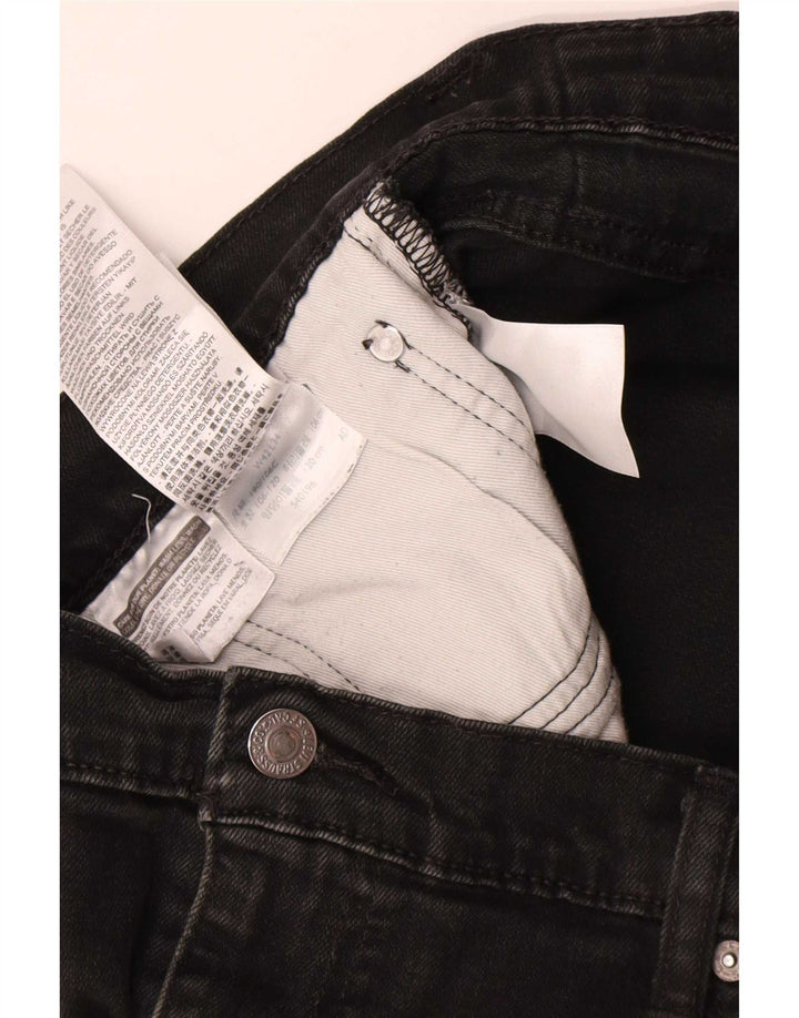 Blugi drepti pentru bărbați Levi's W42 L31 bumbac negru