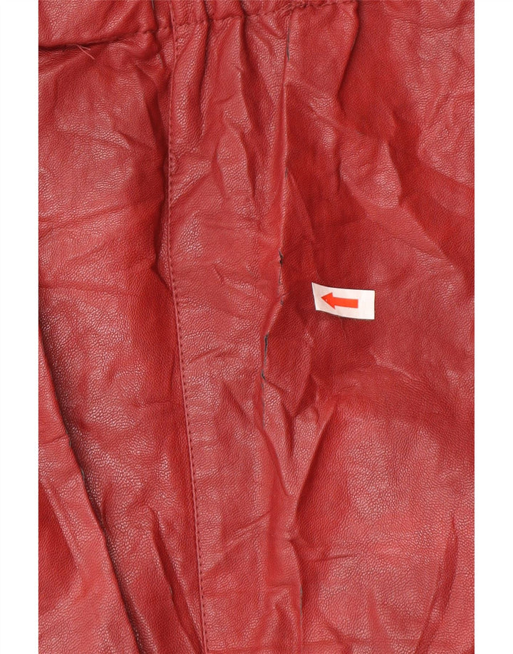 Fusta din piele pentru femei Zara Mic W26 Burgundy