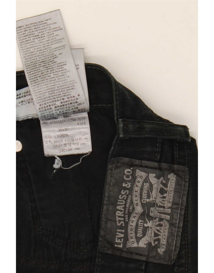 Blugi tăiați pentru bărbați Levi's W36 L25 bumbac negru