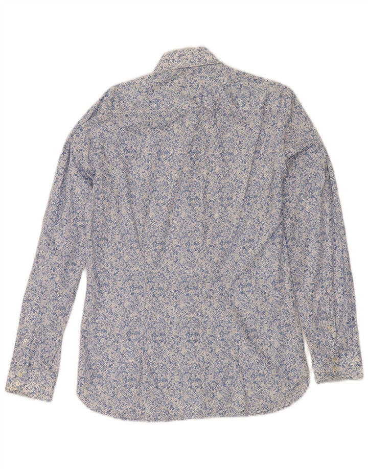 Cămașă pentru bărbați Ted Baker Mărimea 15 Bumbac Floral Albastru Mediu