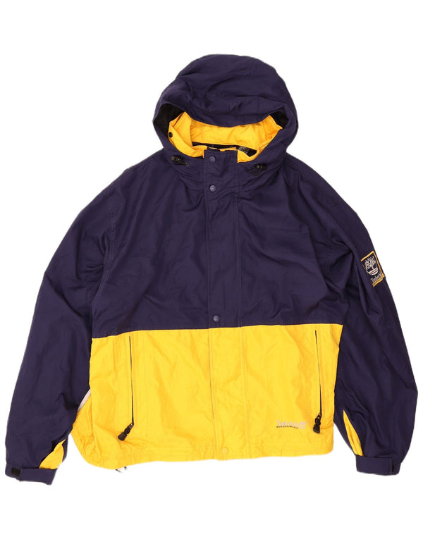 Jachetă de ploaie cu glugă pentru bărbați Timberland UK 42 XL bleumarin poliester color bloc