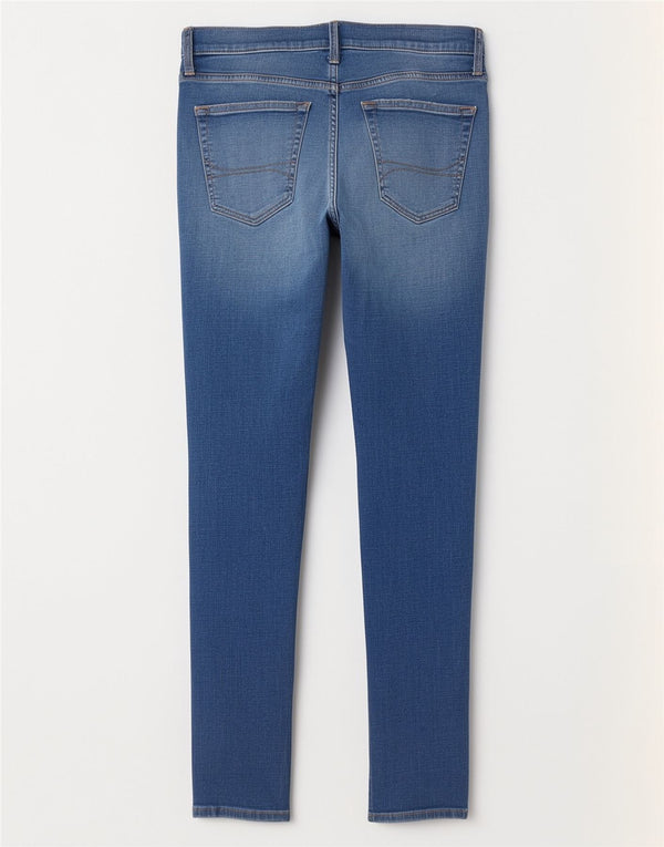 Blugi skinny distressed pentru femei Hollister W32 L32 bumbac albastru