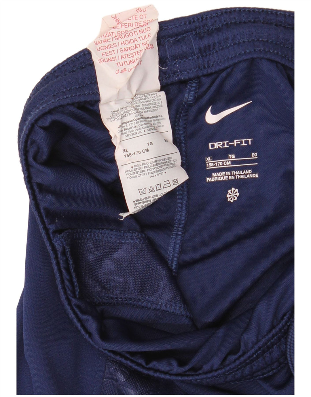 Pantaloni scurți sport NIKE Dri Fit 13-14 ani XL bleumarin poliester