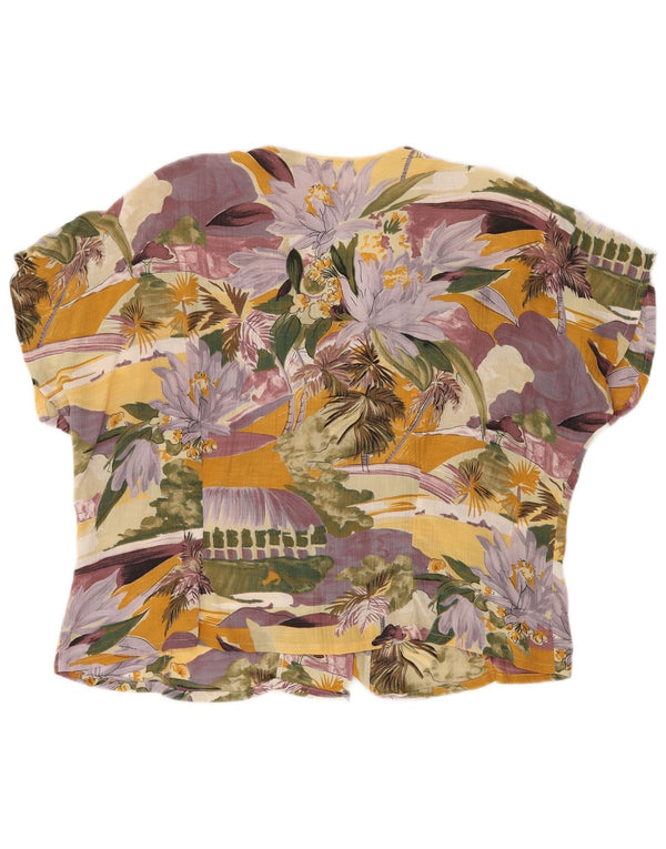 Bluză cămașă cu grafică supradimensionată pentru femei VINTAGE EU 40 Medium Multicolor