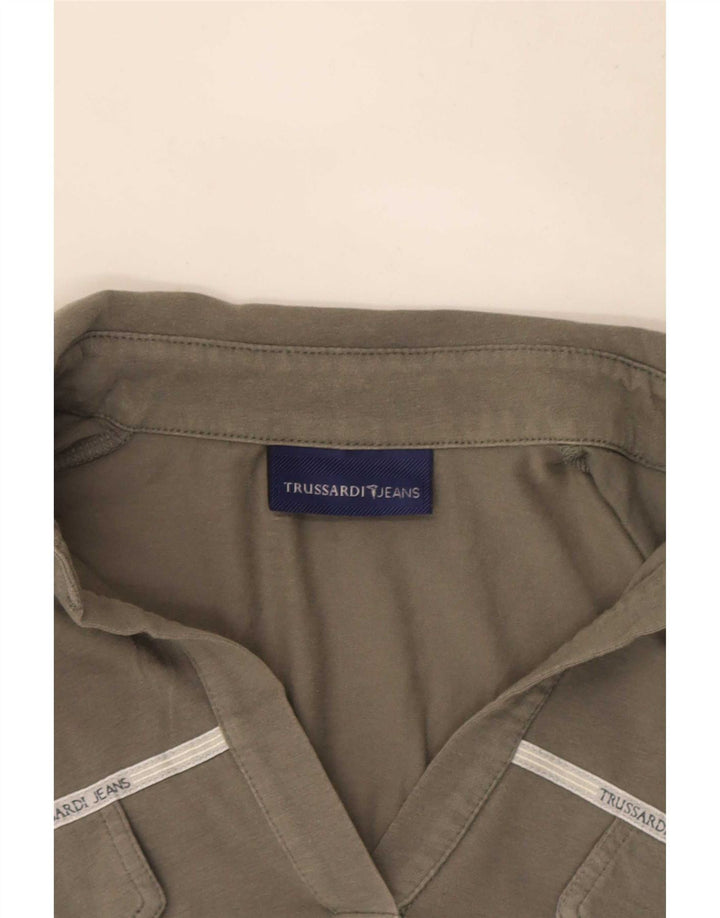 Tricou polo pentru femei Trussardi UK 14 mare gri