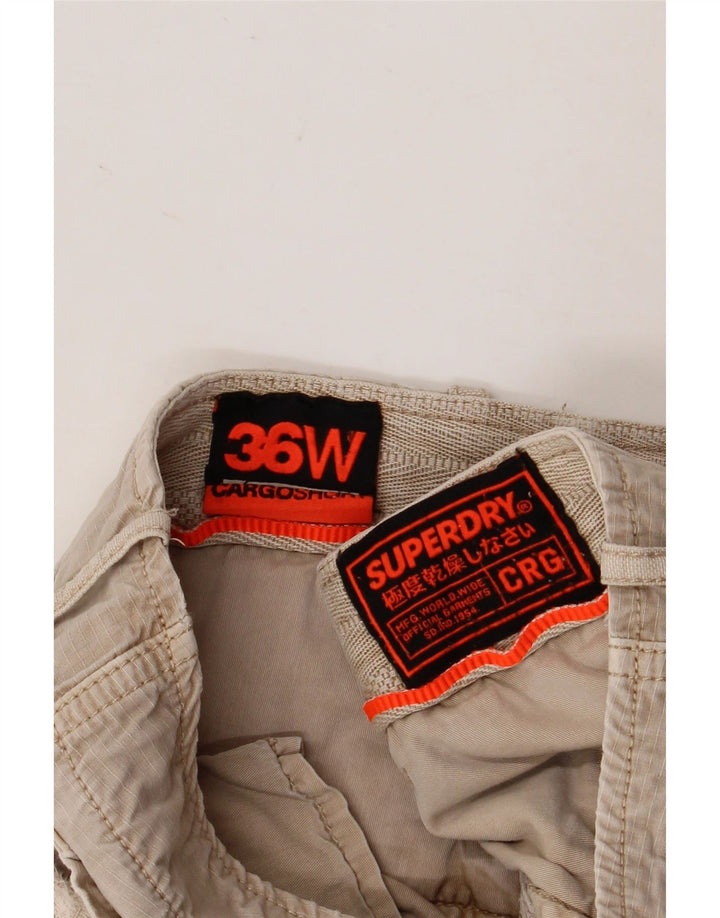 Pantaloni scurți cargo Superdry pentru bărbați W36, bumbac, bej, mari