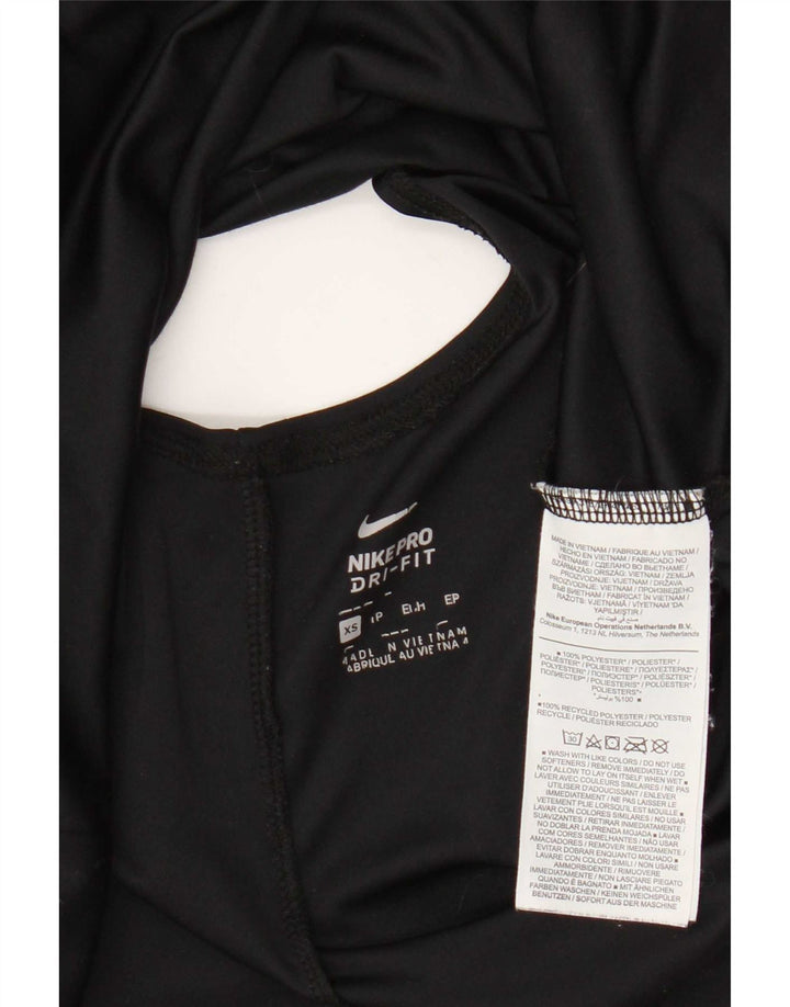 Top cu vestă grafică supradimensionată pentru femei Nike Dri Fit UK 6 XS Poliester negru