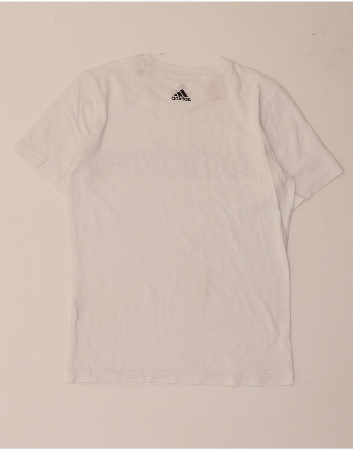 Tricou grafic Adidas pentru băieți Top 11-12 ani alb