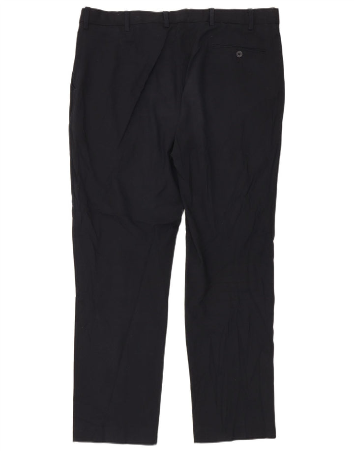 Pantaloni de costum pentru bărbați Marks & Spencer, cu ajustare normală, L38 L31, poliester bleumarin