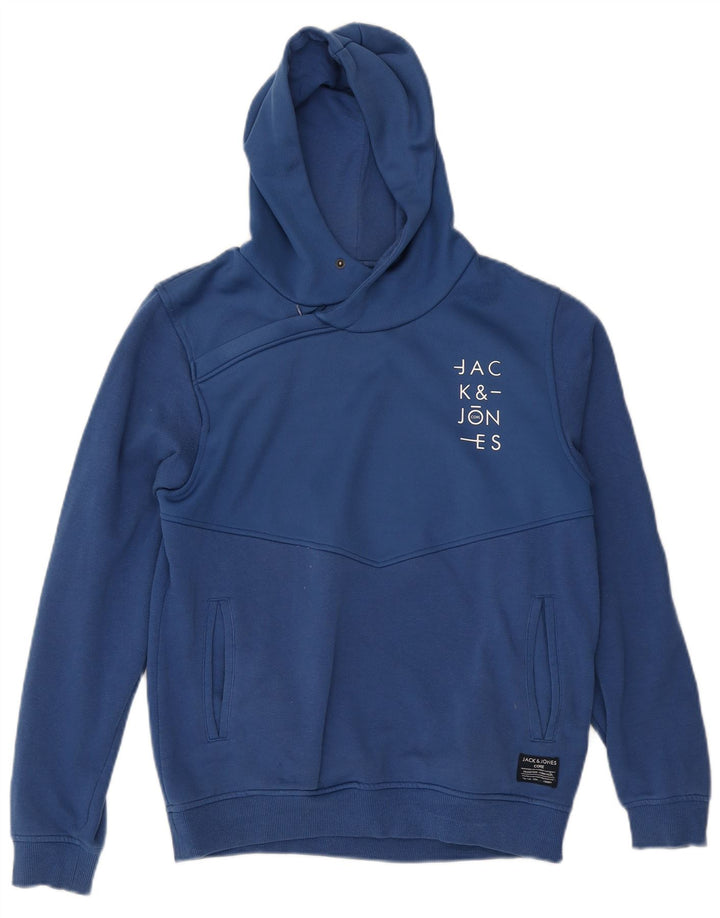 Pulover Jack & Jones Core Graphic pentru bărbați, poliester albastru mediu