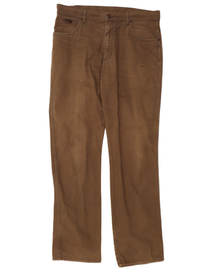 WRANGLER Pantaloni casual drepti pentru bărbați Texas Stretch W36 L34 bumbac maro