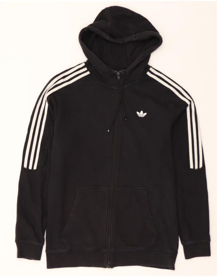 ADIDAS Mens Zip Hoodie Sweater Medium Black Vintage Adidas and Second-Hand Adidas from Messina Hembry 