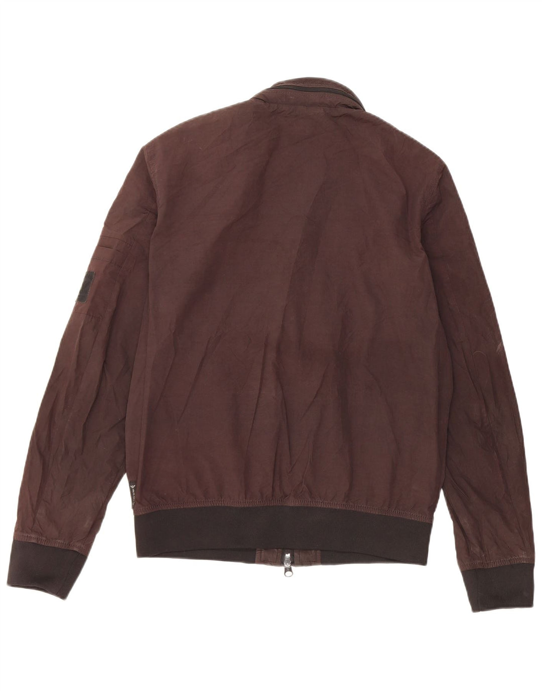 Jachetă bomber cu glugă pentru bărbați Armani Jeans EU 48 Poliester maro mic