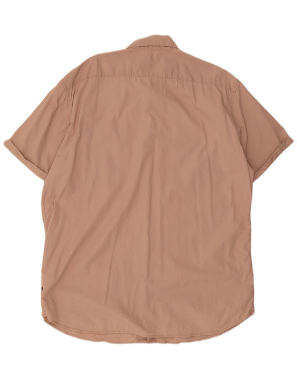 Cămașă cu mânecă scurtă Jack & Jones pentru bărbați, bumbac roz 2XL