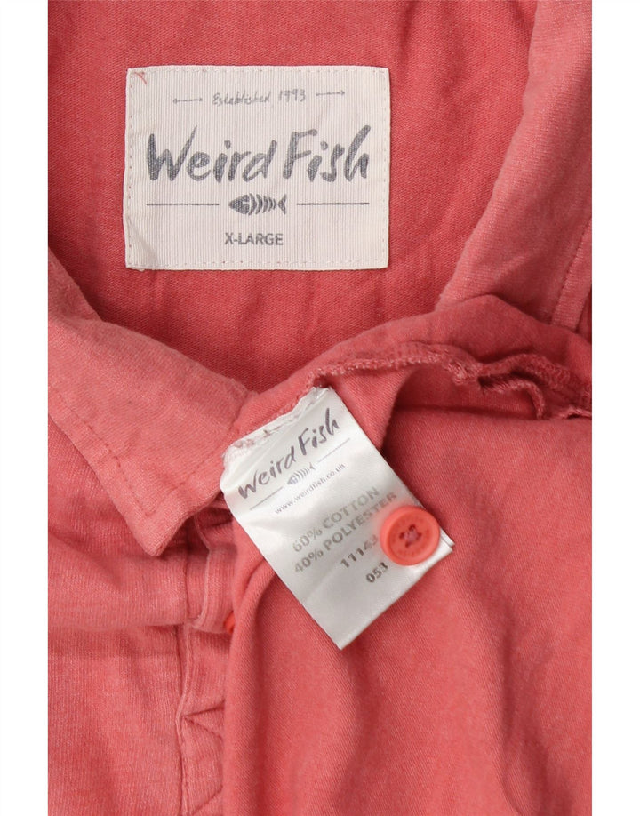 WEIRD FISH tricou polo pentru bărbați XL bumbac roz