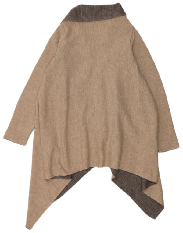 Pulover cardigan asimetric pentru bărbați Zara UK 14 Medium Bej Colorblock