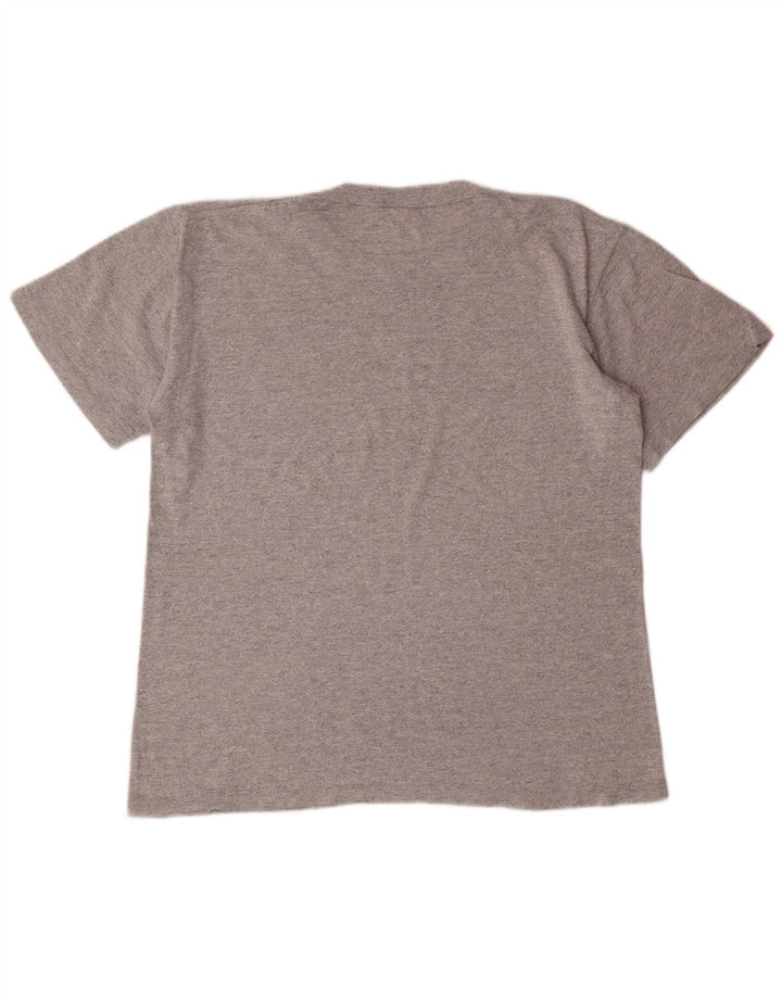 Tricou grafic pentru bărbați CHAMPION Top din bumbac cu pete gri mediu