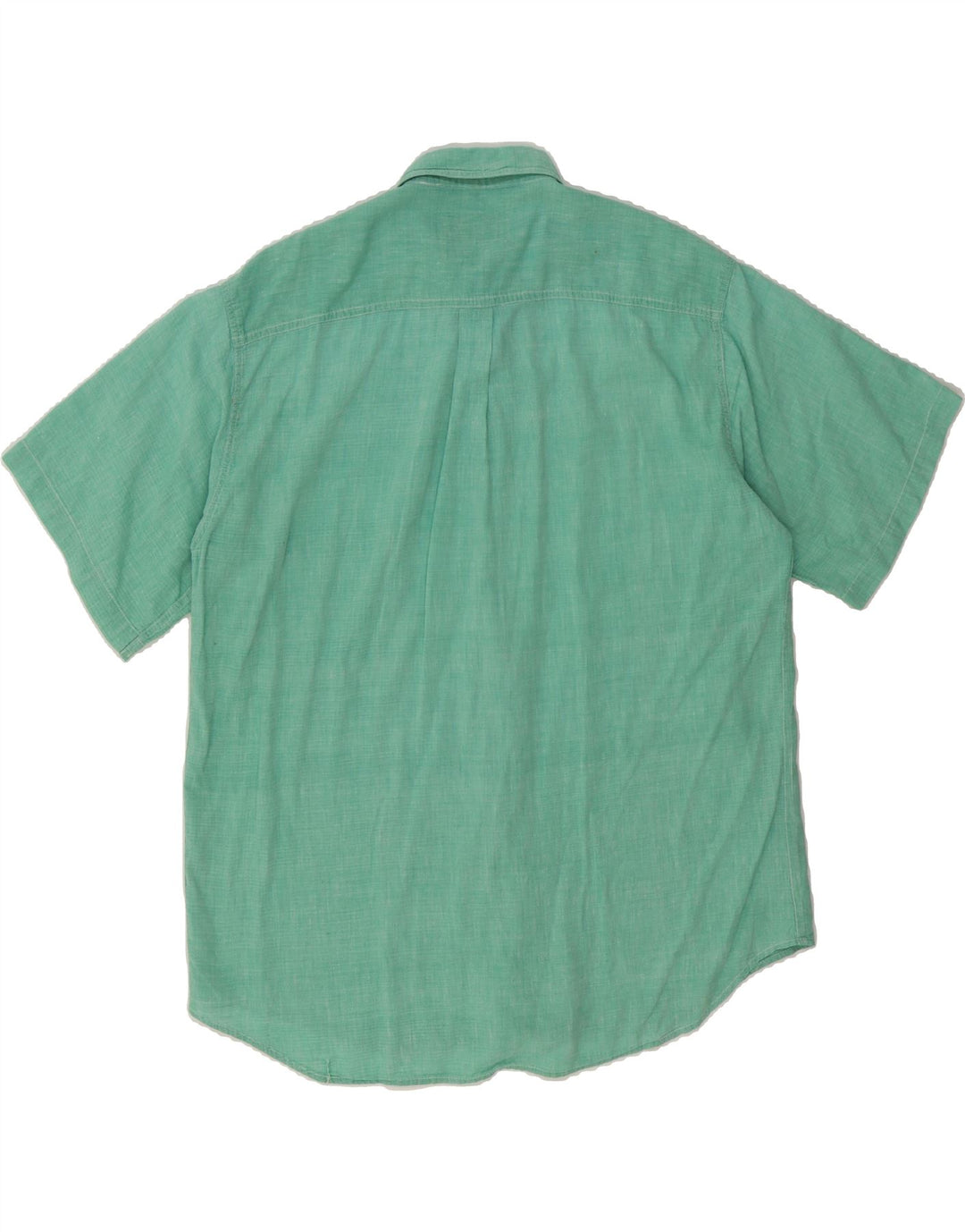 VINTAGE Mens Short Sleeve Shirt XL Turquoise Vintage Vintage and Second-Hand Vintage from Messina Hembry 